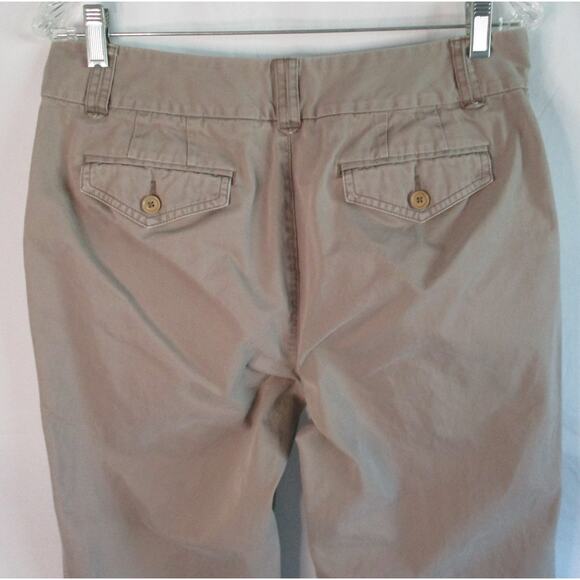 Eddie Bauer Women's Tan Mercer Fit Mid Rise Straight Leg Zip Front Pants Size 10 - Picture 5 of 10
